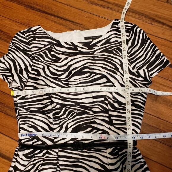 DAVID MEISTER ZEBRA PRINT SHEATH DRESS, SIZE 8 - Picture 7 of 8